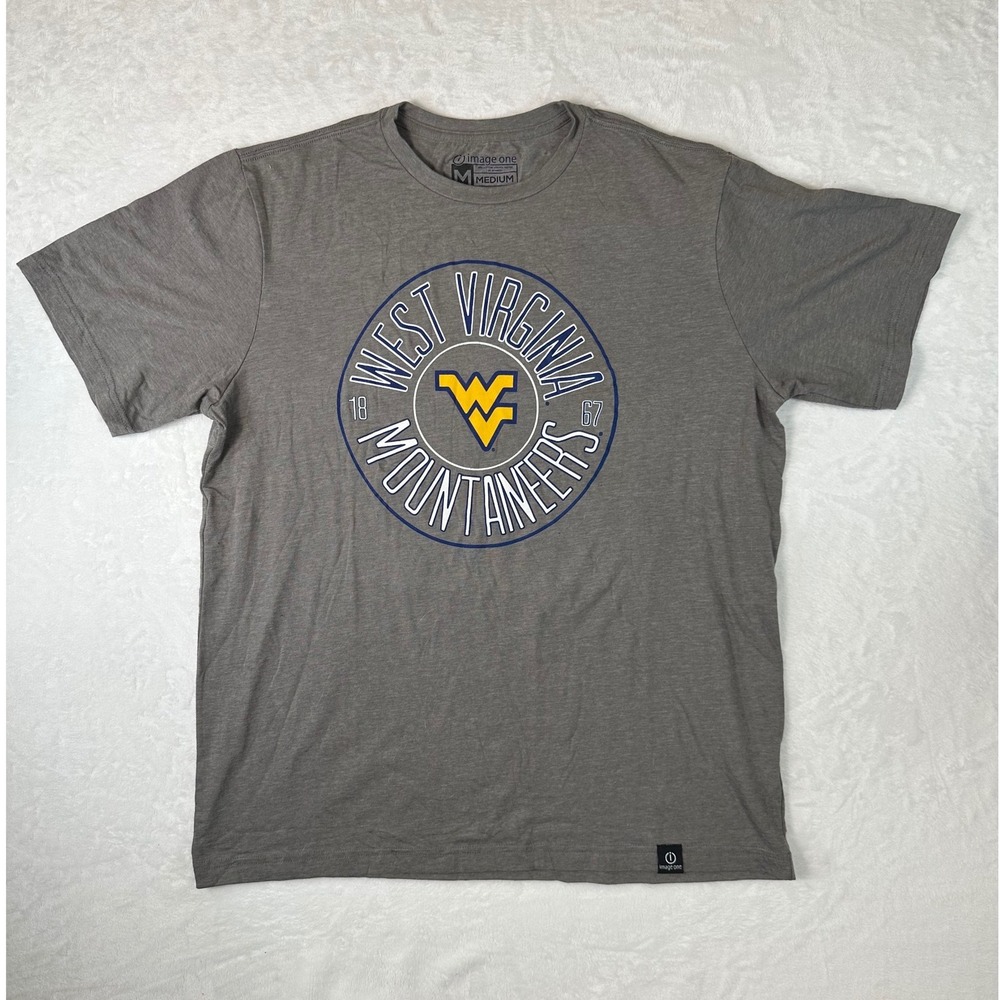 Image One West Virginia Mountaineers T-Shirt Mens Medium Gray WVU Graphic Tee